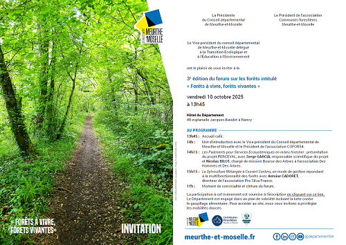 3e édition du forum « Forêts à vivre, forêts vivantes